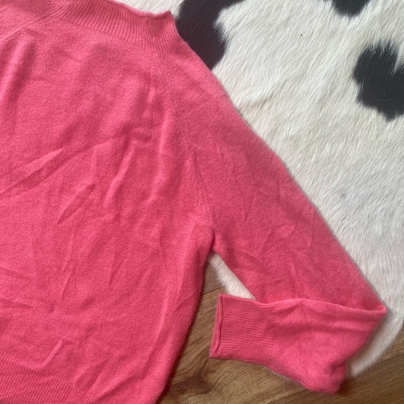 J.Crew Merino Wool mock-neck coral pink sweater - Picture 3 of 7